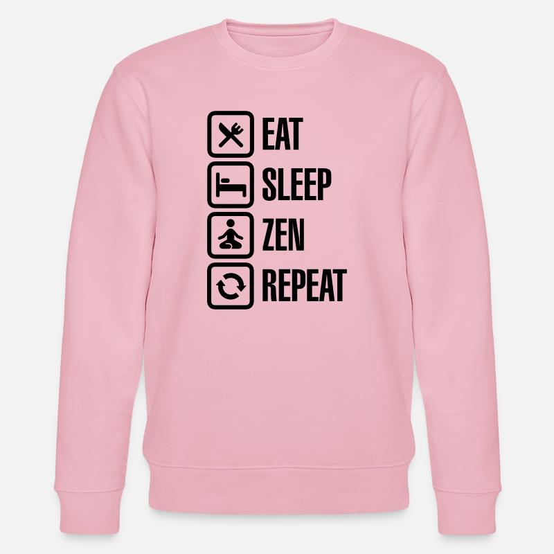 Eat - sleep - zen - repeat - Stanley/Stella Unisex Bio-Sweatshirt CHANGER  - Hellrosa