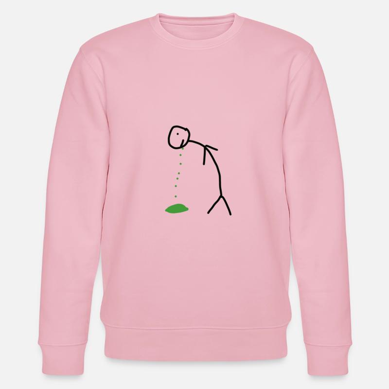 Kotzendes Strichmännchen - Stanley/Stella Unisex Bio-Sweatshirt CHANGER  - Hellrosa