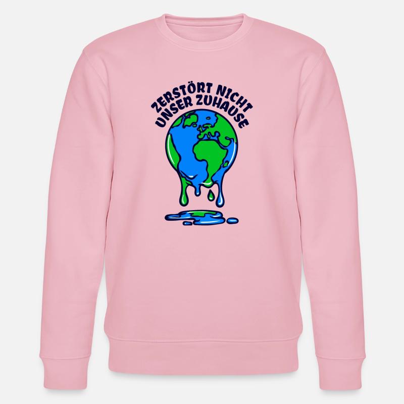 Umwelt Mutter Erde Umweltschutz Statement - Stanley/Stella Unisex Bio-Sweatshirt CHANGER  - Hellrosa