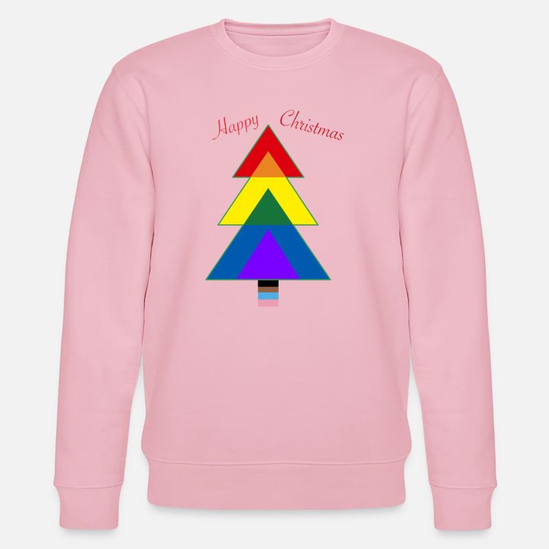 Weihnachtsbaum - Pride tree LGBTQ+ - Stanley/Stella Unisex Bio-Sweatshirt CHANGER  - Hellrosa
