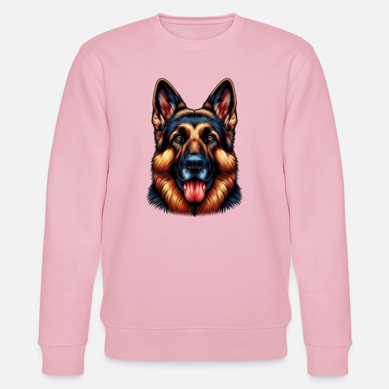Deutscher Schäferhund - Stanley/Stella Unisex Bio-Sweatshirt CHANGER  - Hellrosa