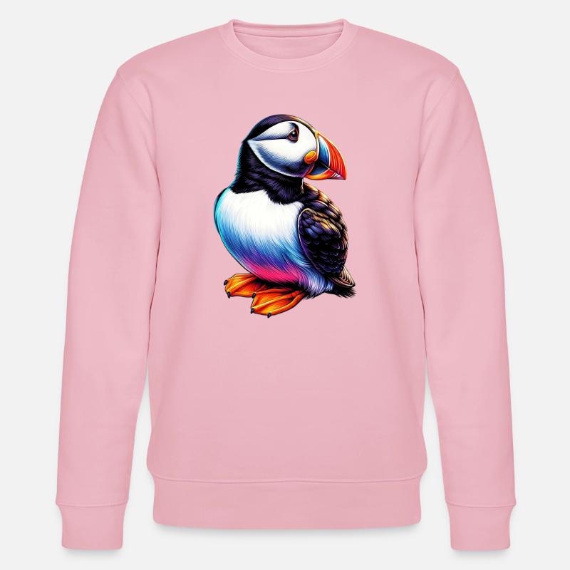 Papageitaucher - Stanley/Stella Unisex Bio-Sweatshirt CHANGER  - Hellrosa