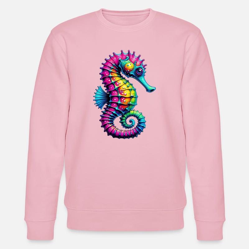 Seepferdchen - Stanley/Stella Unisex Bio-Sweatshirt CHANGER  - Hellrosa