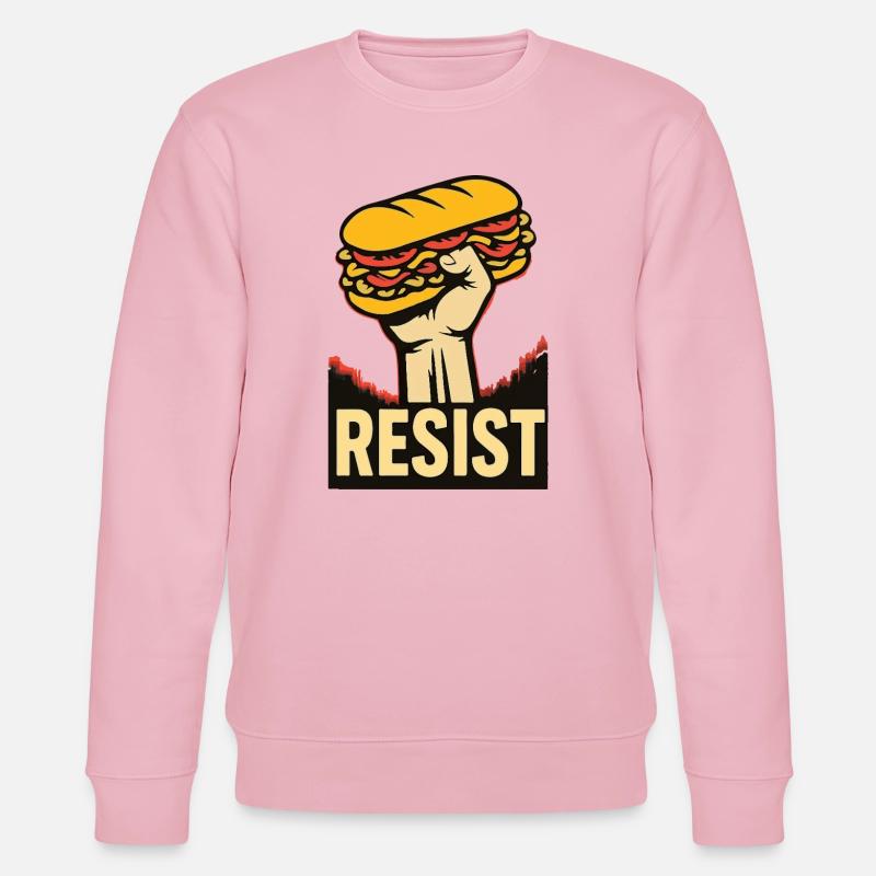Bold Resistance Food Resist_DC_Sandwich_Thrower - Stanley/Stella Unisex Bio-Sweatshirt CHANGER  - Hellrosa