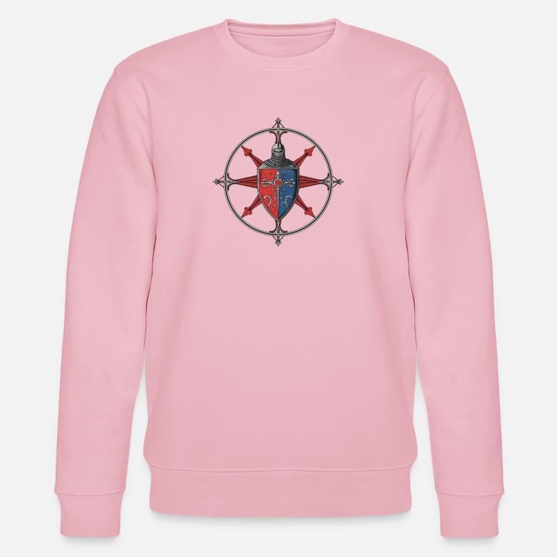 Wappen mit mittelalterlicher Rittermotivik - Stanley/Stella Unisex Bio-Sweatshirt CHANGER  - Hellrosa