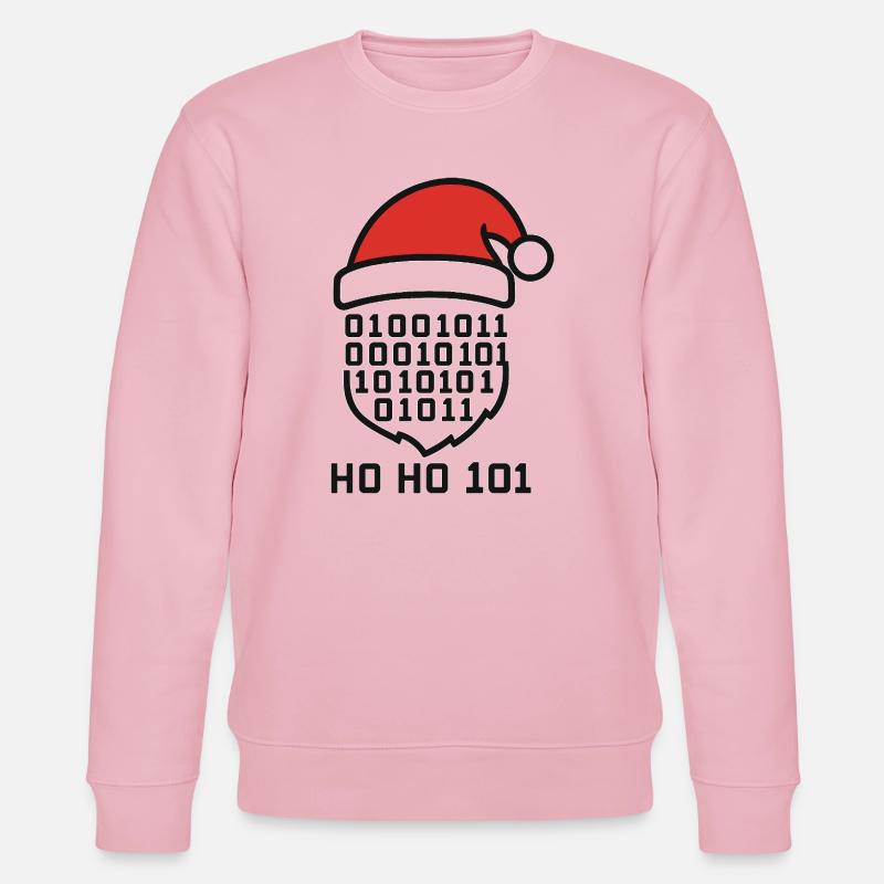 Weihnachtscode mit Santa Hut - Stanley/Stella Unisex Bio-Sweatshirt CHANGER  - Hellrosa