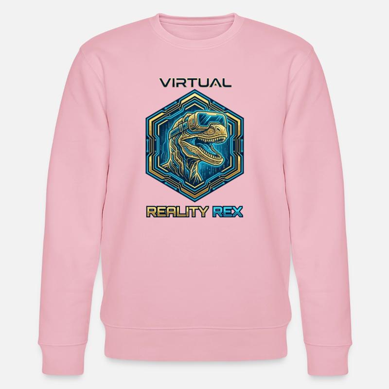 Rex Dino en réalité virtuelle - Sweat bio CHANGER Stanley/Stella Unisexe - rose pâle