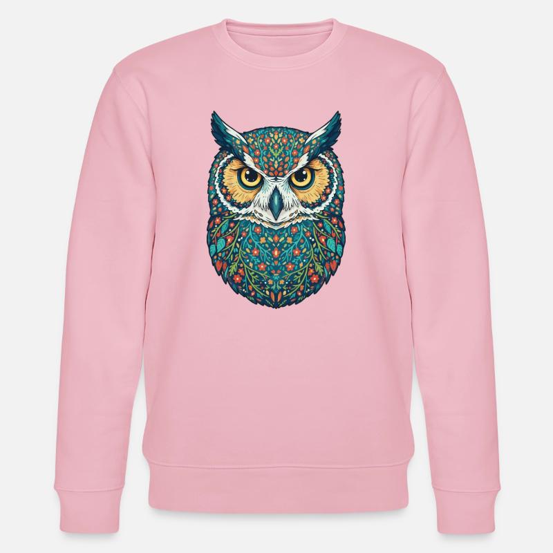 Bunte Eule - Stanley/Stella Unisex Bio-Sweatshirt CHANGER  - Hellrosa