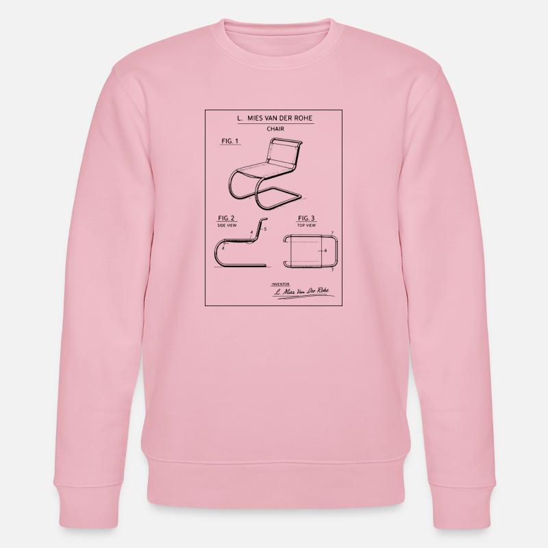 Conception moderne des chaises - Sweat bio CHANGER Stanley/Stella Unisexe - rose pâle