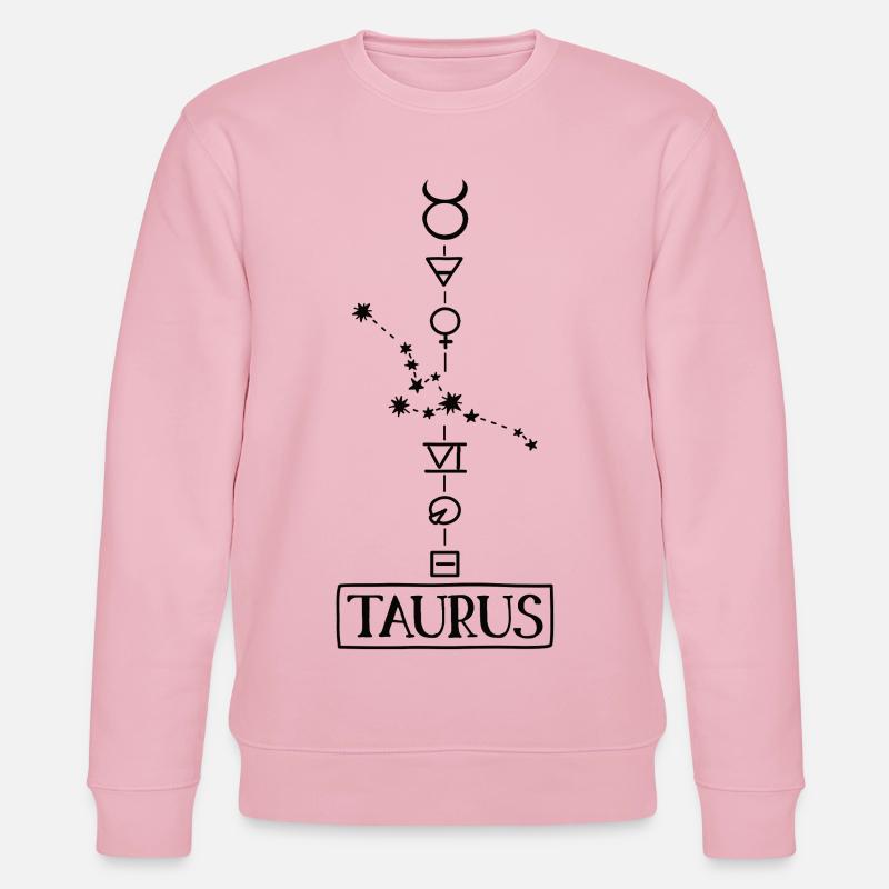 Taurus - Stier Sternzeichen - schwarz - Stanley/Stella Unisex Bio-Sweatshirt CHANGER  - Hellrosa