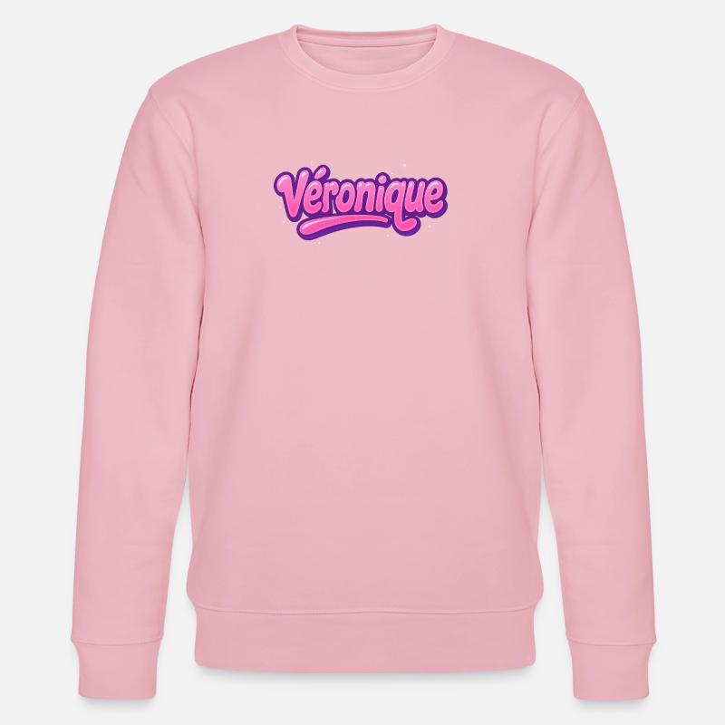 Graffiti Name Véronique printable on everything! - Stanley/Stella CHANGER Unisex Organic Sweatshirt - cotton pink