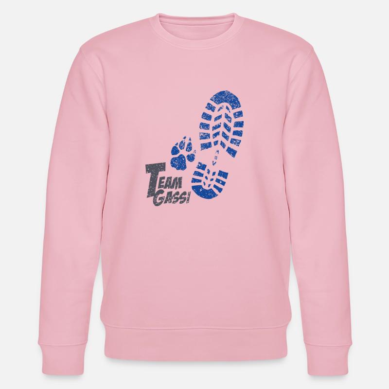 Fussabdruecke blau - Stanley/Stella Unisex Bio-Sweatshirt CHANGER  - Hellrosa