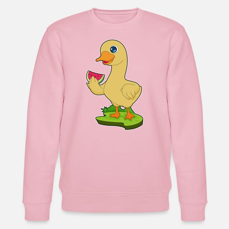 Canard Pastèque - Sweat bio CHANGER Stanley/Stella Unisexe - rose pâle