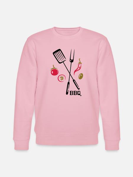 BBQ, barbecue, grill, cook - Stanley/Stella CHANGER Unisex Organic Sweatshirt - cotton pink