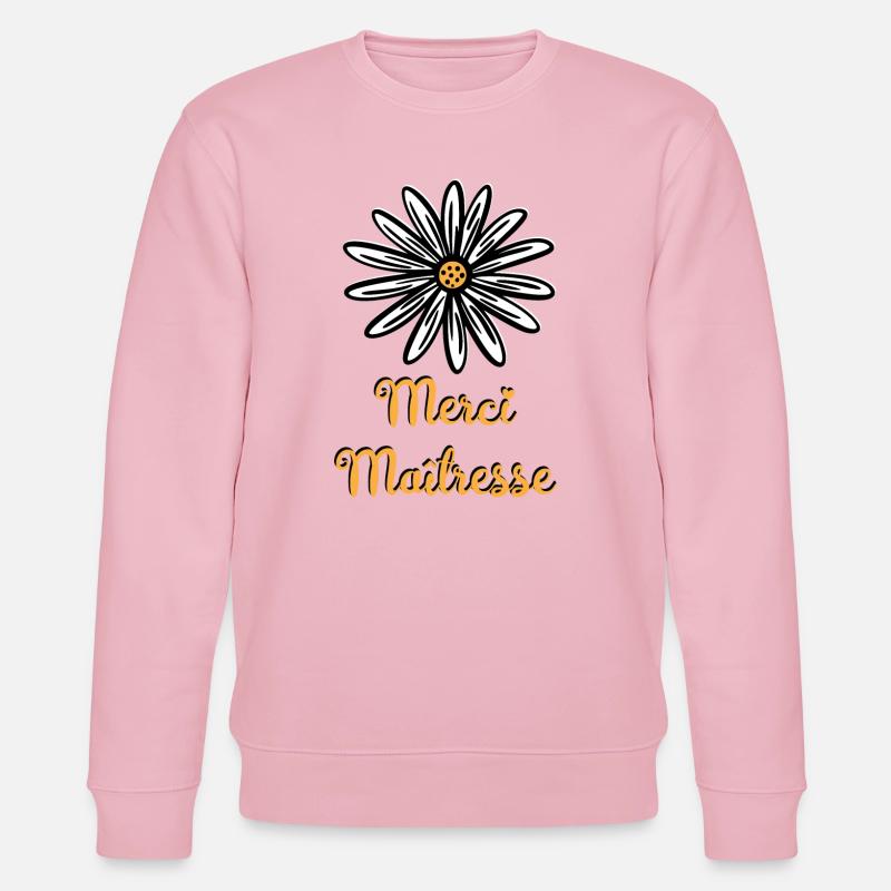 Danke Herrin mit einer Blume - Stanley/Stella Unisex Bio-Sweatshirt CHANGER  - Hellrosa