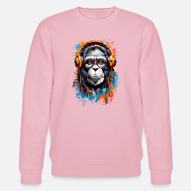 Coole Affe - Stanley/Stella Unisex Bio-Sweatshirt CHANGER  - Hellrosa