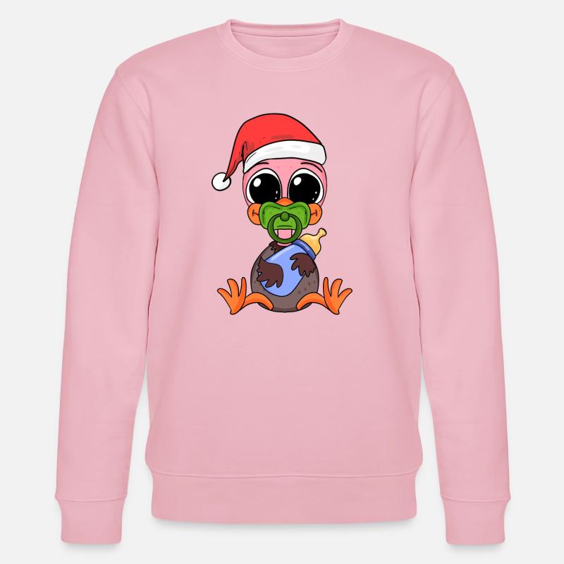 Autruche bébé Noël - Sweat bio CHANGER Stanley/Stella Unisexe - rose pâle