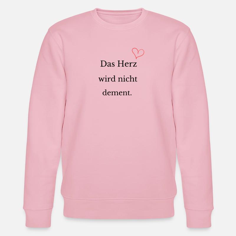Das Herz wird nicht dement - Stanley/Stella Unisex Bio-Sweatshirt CHANGER  - Hellrosa
