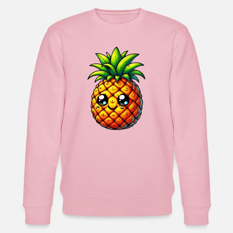 Ananas - Stanley/Stella Unisex Bio-Sweatshirt CHANGER  - Hellrosa