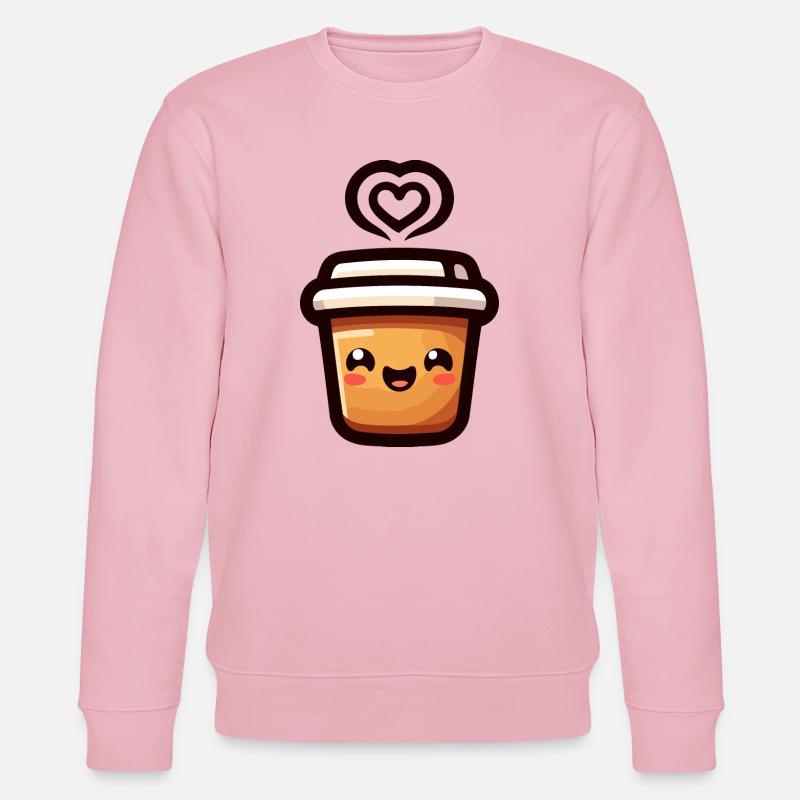 Caffeine Cutie : le joyeux Java - Sweat bio CHANGER Stanley/Stella Unisexe - rose pâle