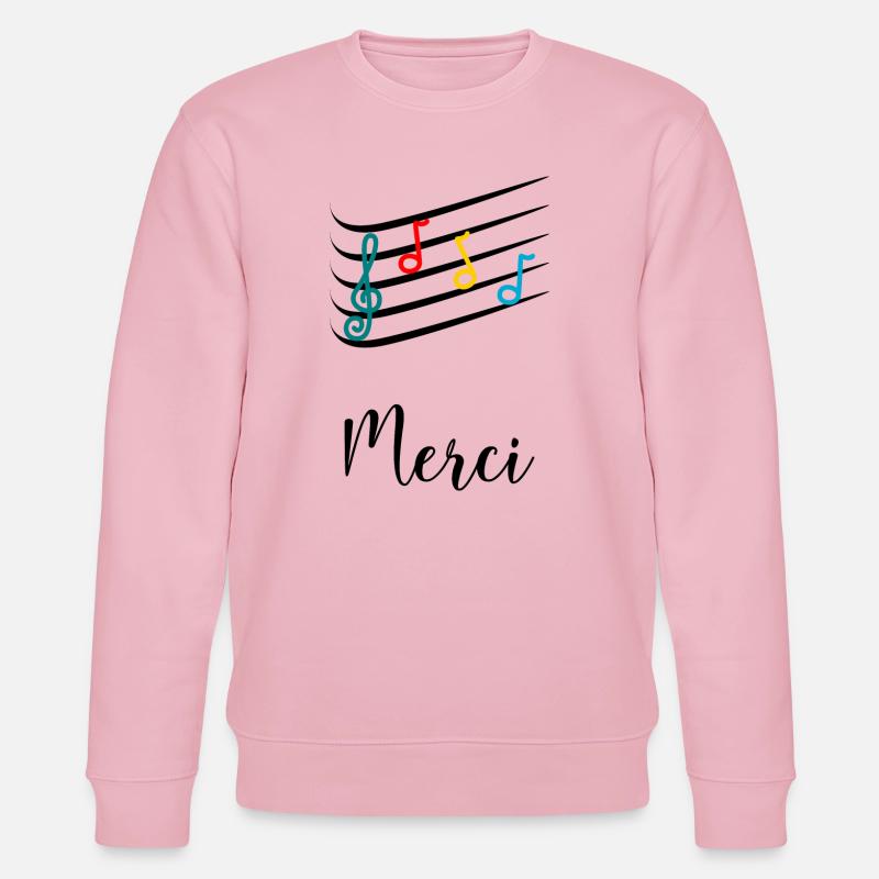 MERCI. MAÎTRESSE. MAÎTRE. MERCI MAÎTRESSE - Sweat bio CHANGER Stanley/Stella Unisexe - rose pâle
