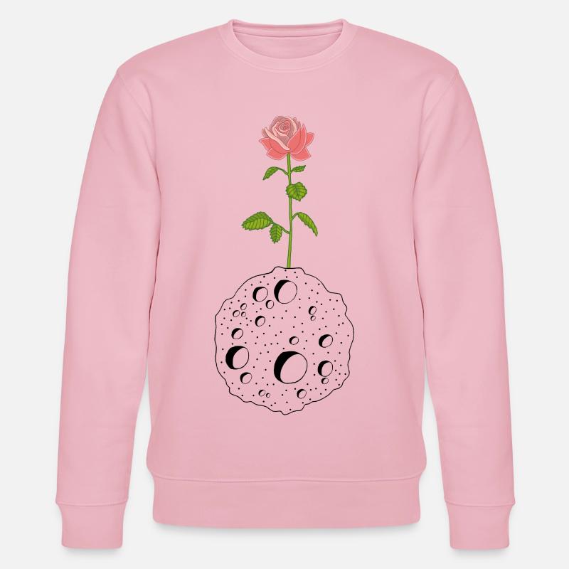 Die Blume und der schwarze Planet - Stanley/Stella Unisex Bio-Sweatshirt CHANGER  - Hellrosa