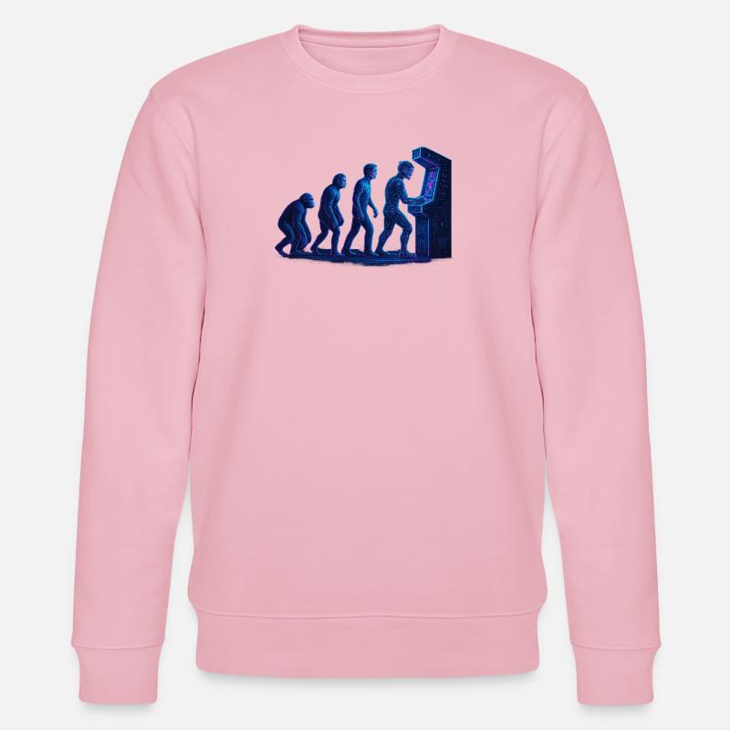 Arcade Human Evolution - Stanley/Stella CHANGER Unisex Organic Sweatshirt - cotton pink