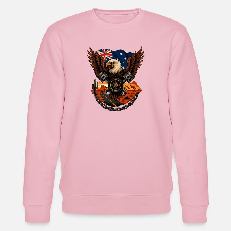 Australian Eagle Motorized - Stanley/Stella CHANGER Unisex Organic Sweatshirt - cotton pink