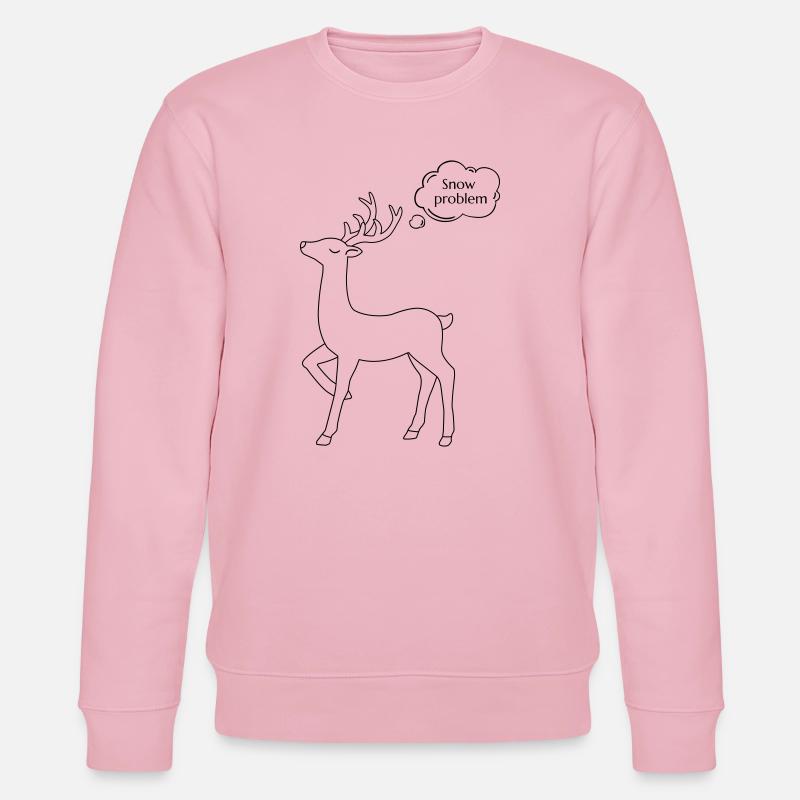 Eingesnappter Weihnachtshirsch - Stanley/Stella Unisex Bio-Sweatshirt CHANGER  - Hellrosa