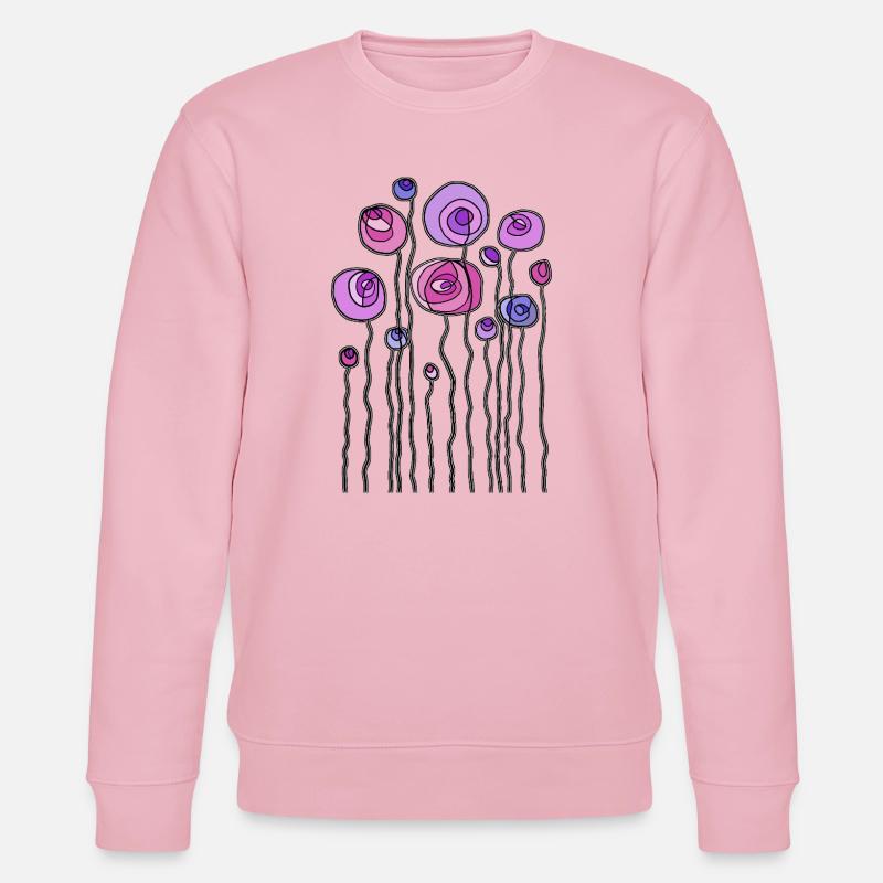 Blumen - Stanley/Stella Unisex Bio-Sweatshirt CHANGER  - Hellrosa