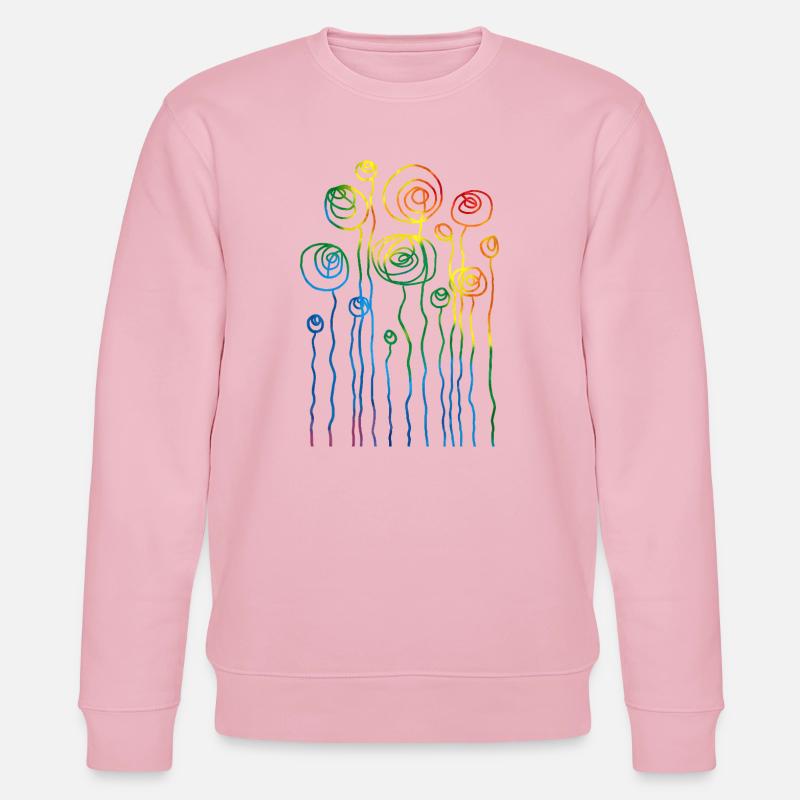 Blumen - Stanley/Stella Unisex Bio-Sweatshirt CHANGER  - Hellrosa