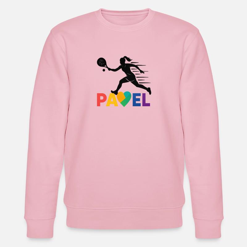 Padel Herz Regenbogen Sprint - Stanley/Stella Unisex Bio-Sweatshirt CHANGER  - Hellrosa
