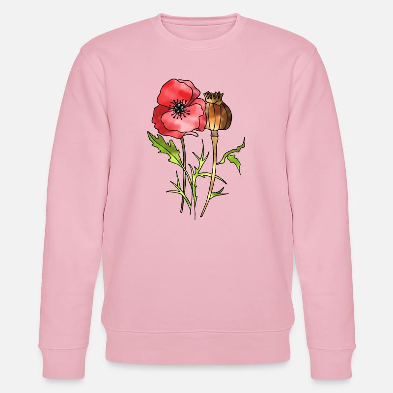 Blumen - Stanley/Stella Unisex Bio-Sweatshirt CHANGER - Hellrosa
