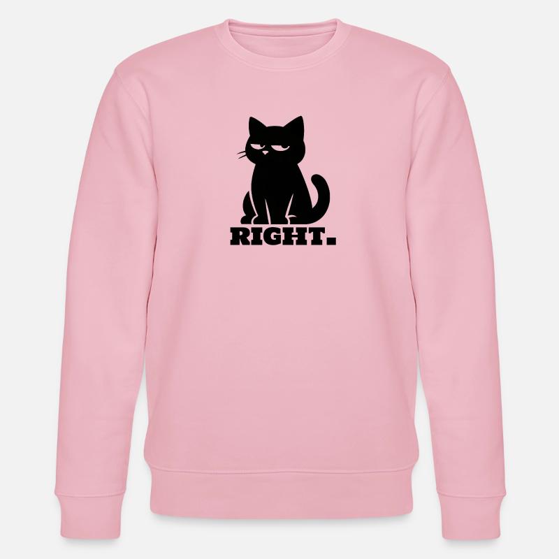 Sarkastische schwarze Katze - Stanley/Stella Unisex Bio-Sweatshirt CHANGER  - Hellrosa