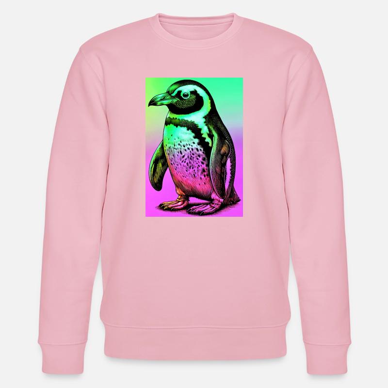 Pinguin - Stanley/Stella Unisex Bio-Sweatshirt CHANGER  - Hellrosa