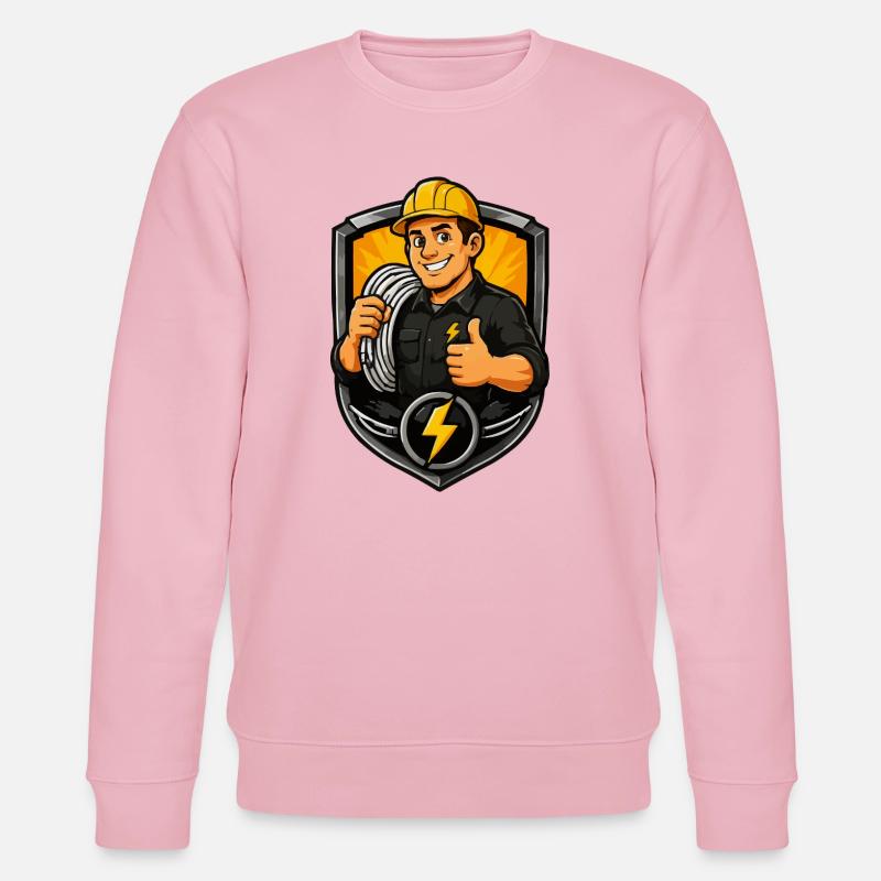 handwerker-wappen-elektriker - Stanley/Stella Unisex Bio-Sweatshirt CHANGER - Hellrosa