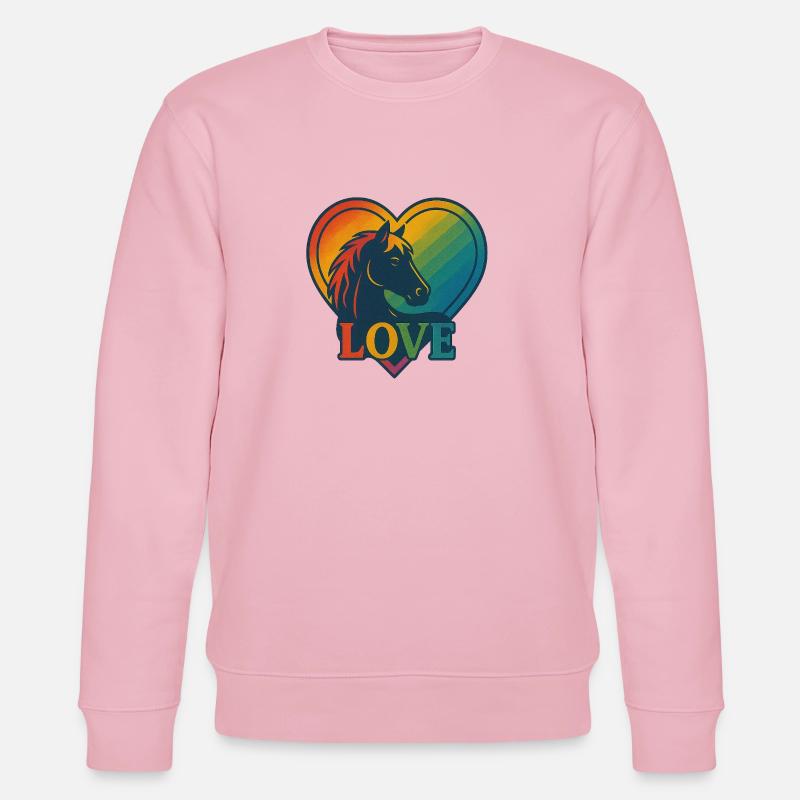 Pferdeliebe - Stanley/Stella Unisex Bio-Sweatshirt CHANGER  - Hellrosa