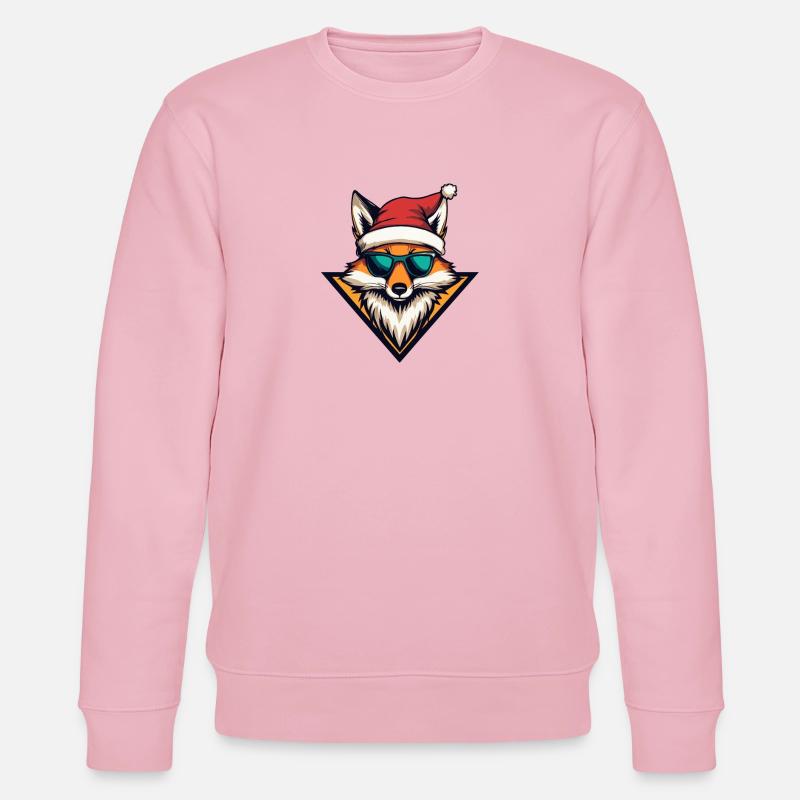 Fuchs Weihnachten Cool - Stanley/Stella Unisex Bio-Sweatshirt CHANGER  - Hellrosa
