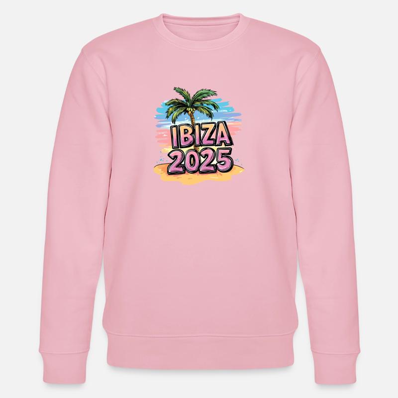 Ibiza 2025 Strand - Stanley/Stella Unisex Bio-Sweatshirt CHANGER  - Hellrosa