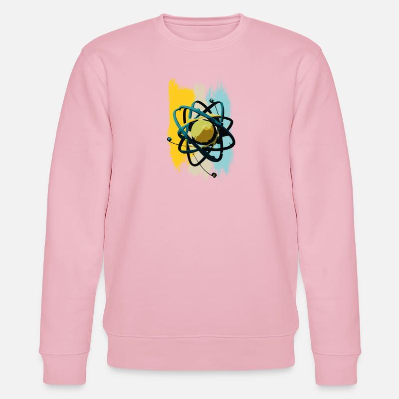Atomic Nucleus, Physics, Science - Stanley/Stella CHANGER Unisex Organic Sweatshirt - cotton pink