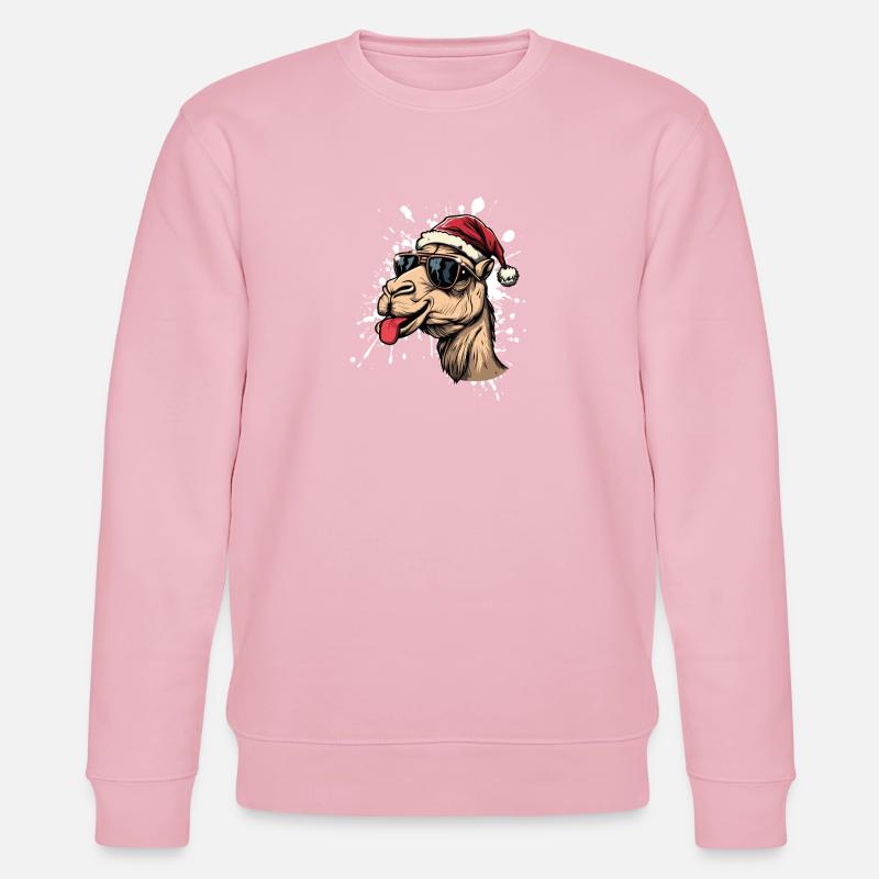 Kamel Weihnachten Lustig - Stanley/Stella Unisex Bio-Sweatshirt CHANGER  - Hellrosa