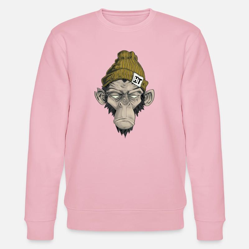 Rap Monkey - Stanley/Stella Unisex Bio-Sweatshirt CHANGER  - Hellrosa
