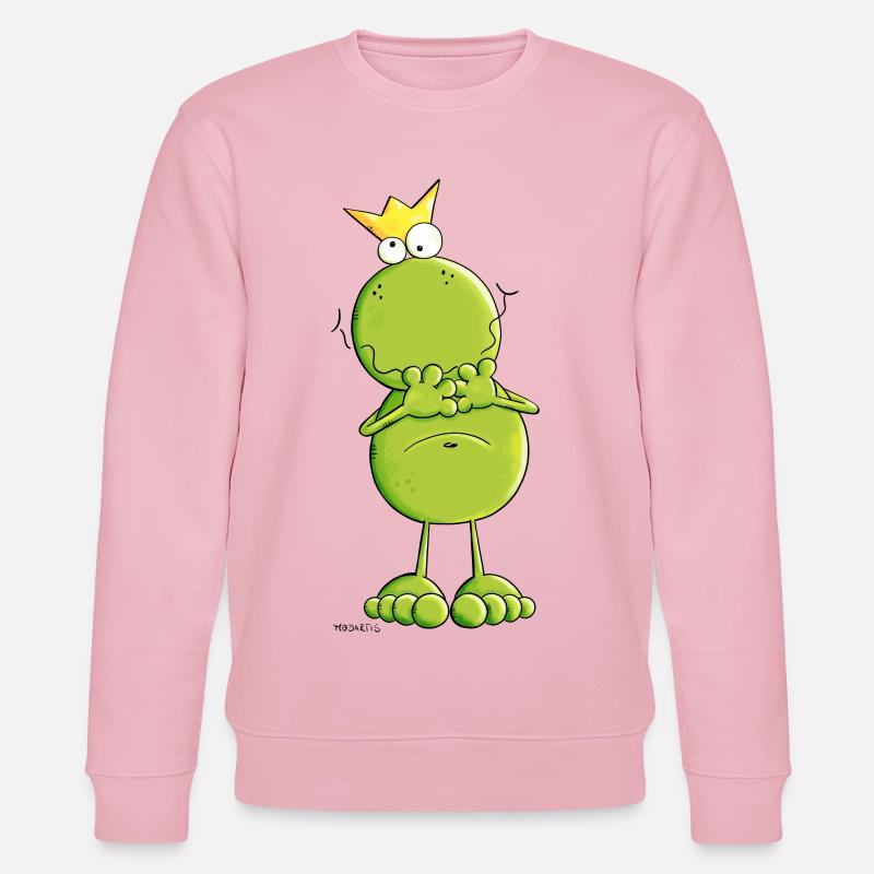 Frosch mit Krone - Stanley/Stella Unisex Bio-Sweatshirt CHANGER - Hellrosa