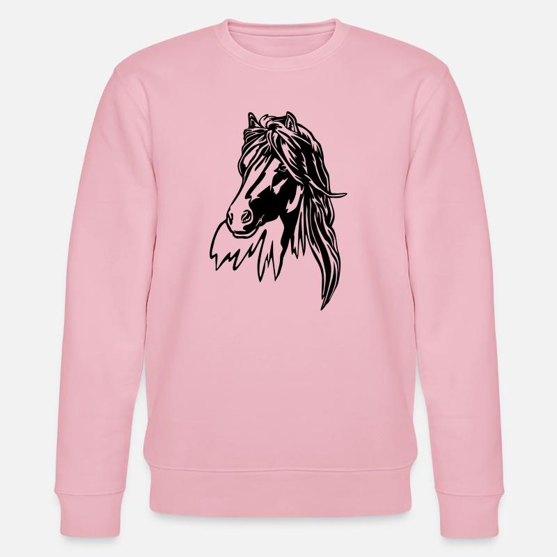 Pferd Kopf - Stanley/Stella Unisex Bio-Sweatshirt CHANGER - Hellrosa
