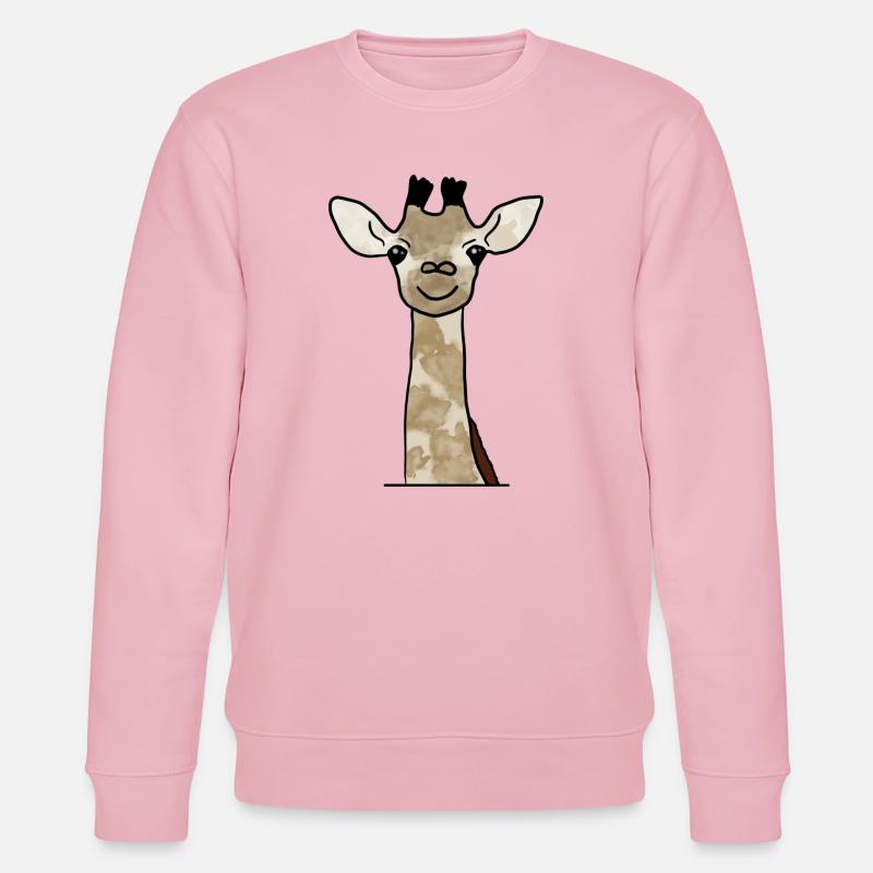 Giraffe - Stanley/Stella Unisex Bio-Sweatshirt CHANGER  - Hellrosa