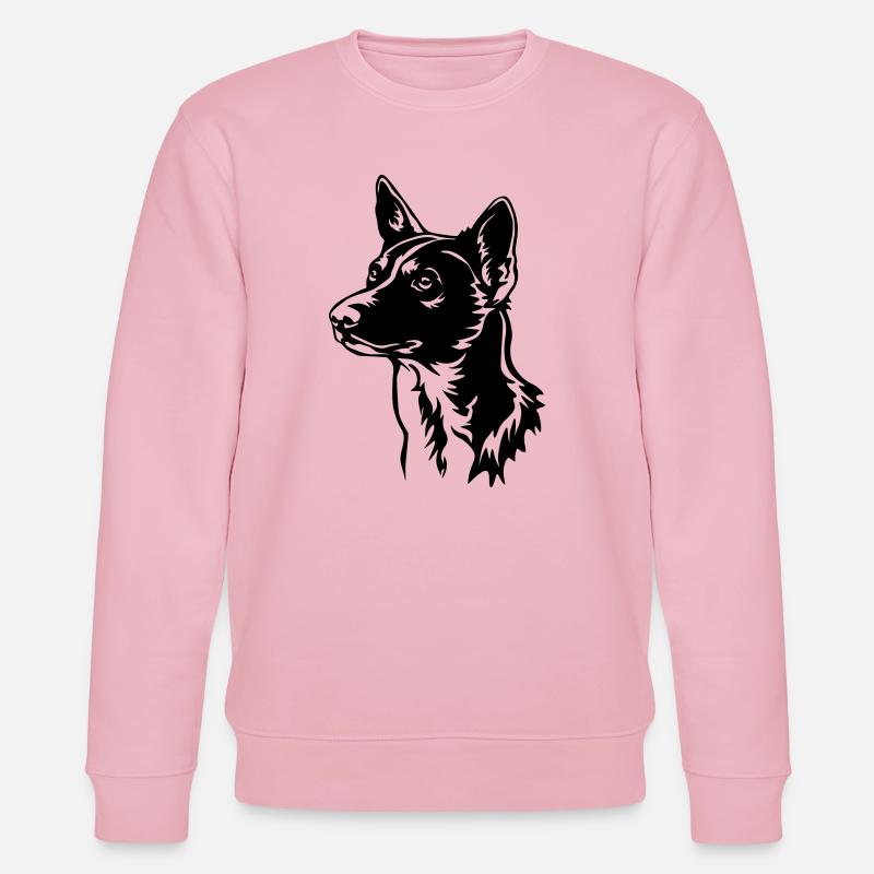 Basenji Kopf - Stanley/Stella Unisex Bio-Sweatshirt CHANGER  - Hellrosa