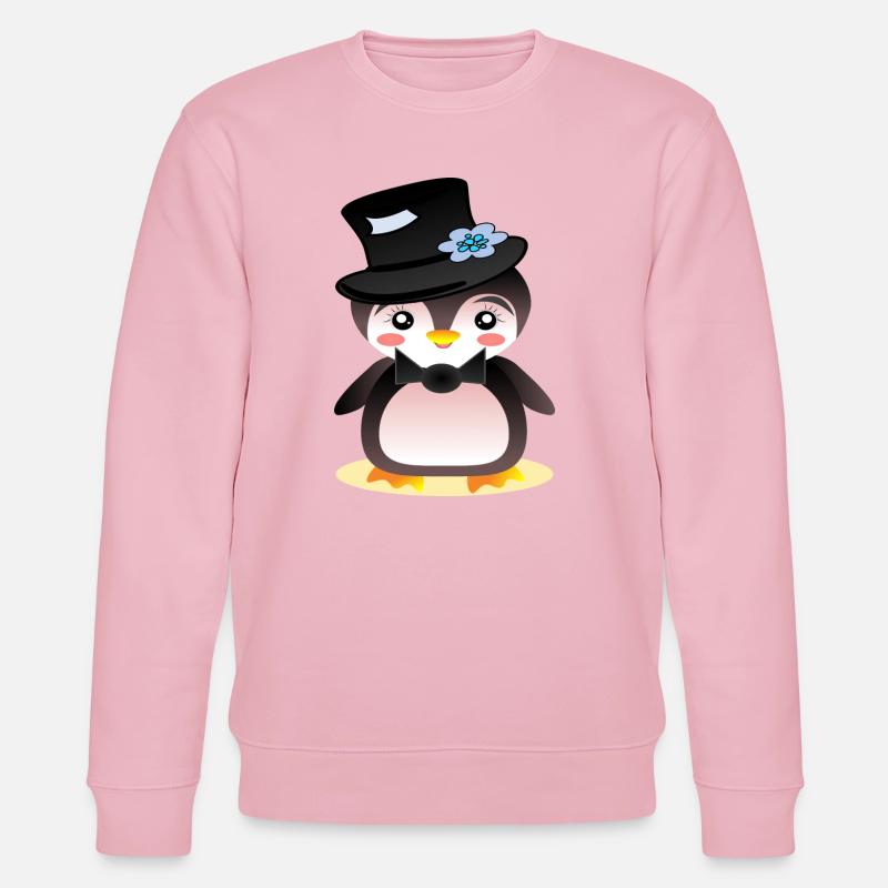 Pinguin Bräutigam - KINDER - Stanley/Stella Unisex Bio-Sweatshirt CHANGER  - Hellrosa