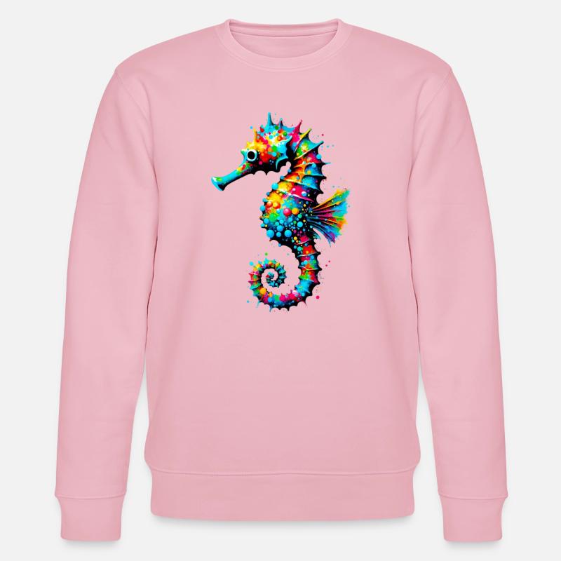 Seepferdchen - Stanley/Stella Unisex Bio-Sweatshirt CHANGER  - Hellrosa