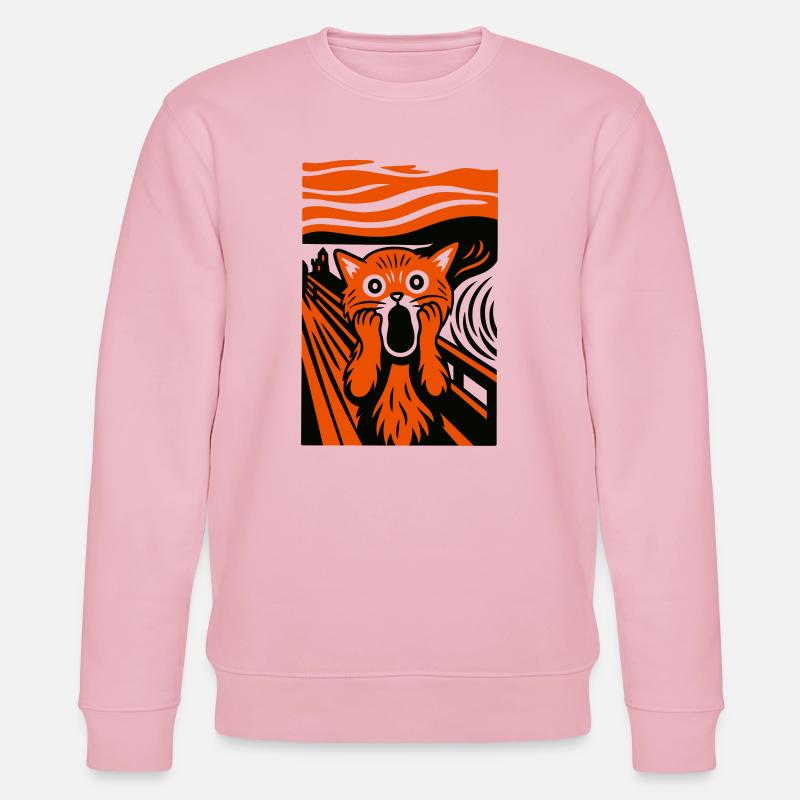 Katzenkunst - Stanley/Stella Unisex Bio-Sweatshirt CHANGER  - Hellrosa