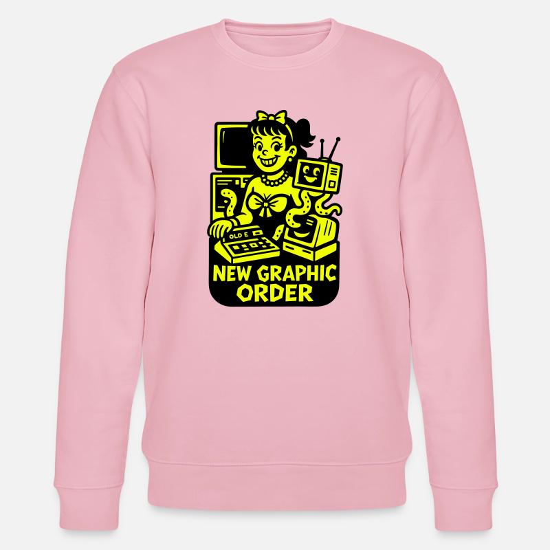 Retro Computer Graphics - Stanley/Stella CHANGER Unisex Organic Sweatshirt - cotton pink